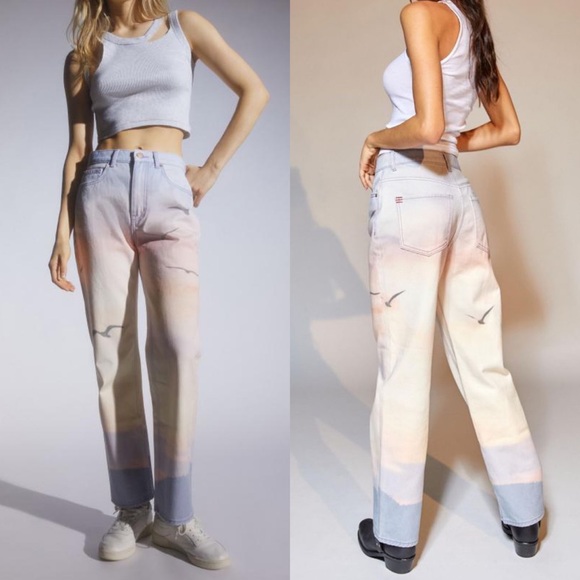 BDG Sunset Print Cowboy Jeans - Picture 1 of 5